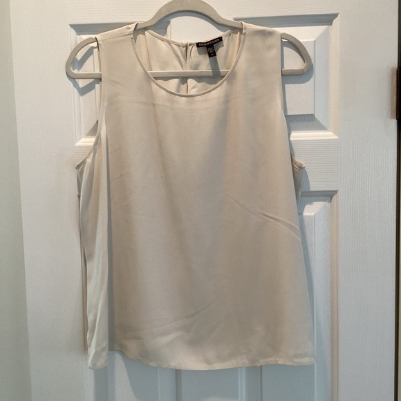 Eileen Fisher Tops - Eileen Fisher 100% Silk Sleeveless Blouse | Soft Cream | Size L